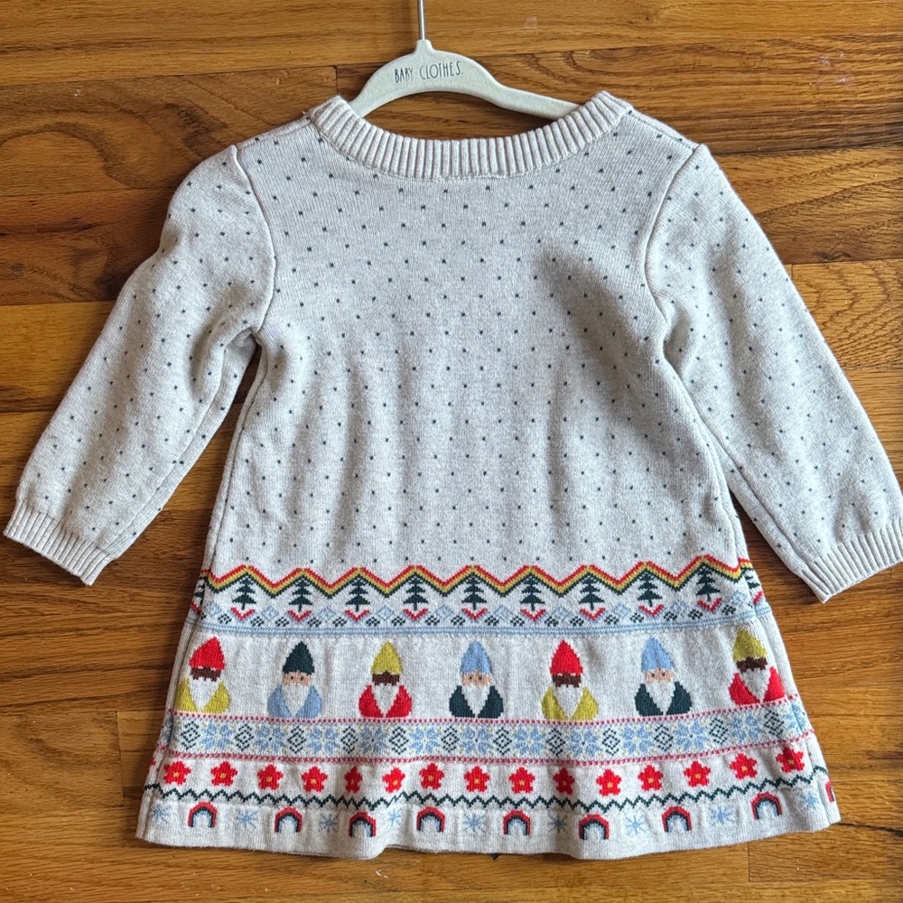 Hanna Andersson Dress with Gnome Pattern - Picture 2 of 4